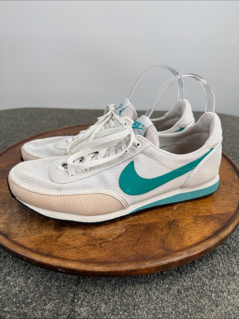 Nike Shoes Wm 8.5 Waffle Trainer Sneakers White Green Retro Casual
